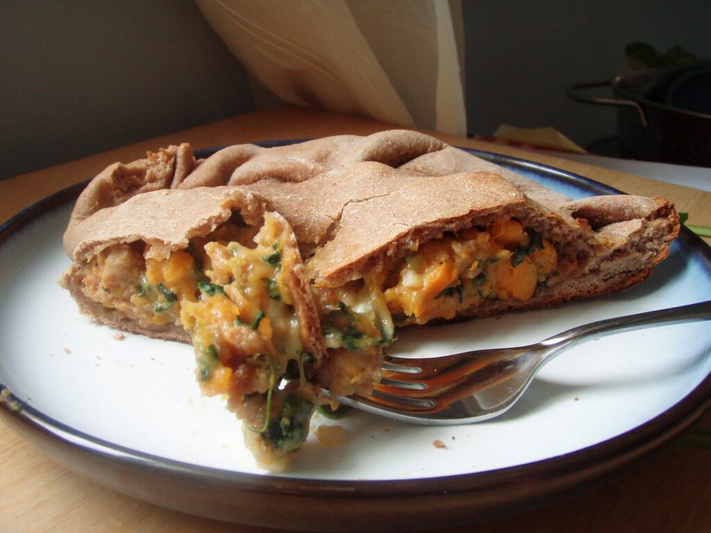 Sweet Potato Sausage Calzone