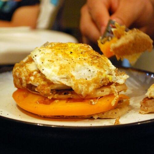 Easy Savory Sourdough Pancakes