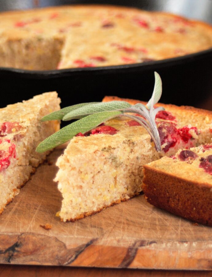Soaked Cornbread with Cranberry and Sage