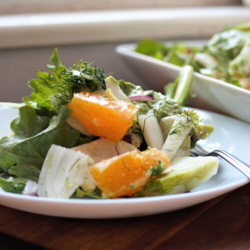 Fennel Citrus Salad with Creamy Cilantro Dressing