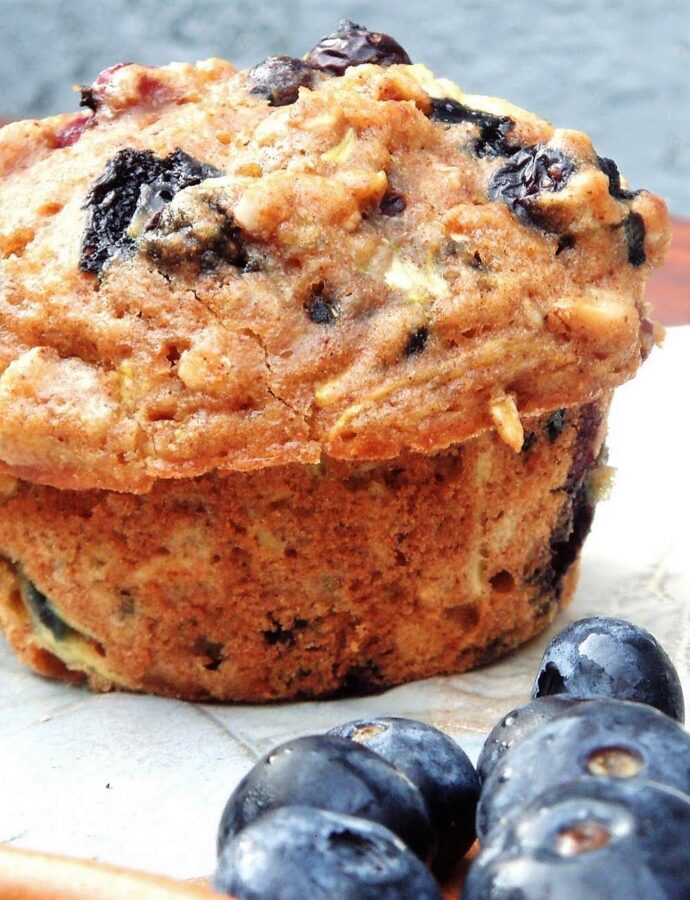 Wholesome Blueberry & Summer Squash Spelt Muffins