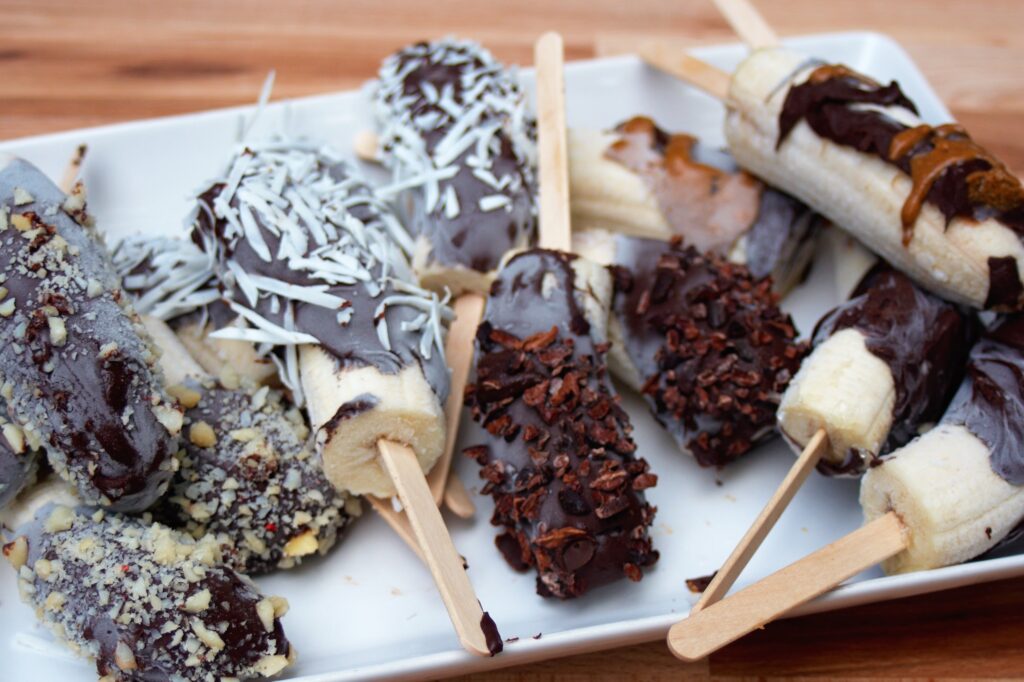 Chocolate Dipped Frozen Banana Pops