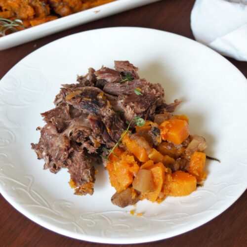 Slow Cooker Pot Roast with Butternut Squash