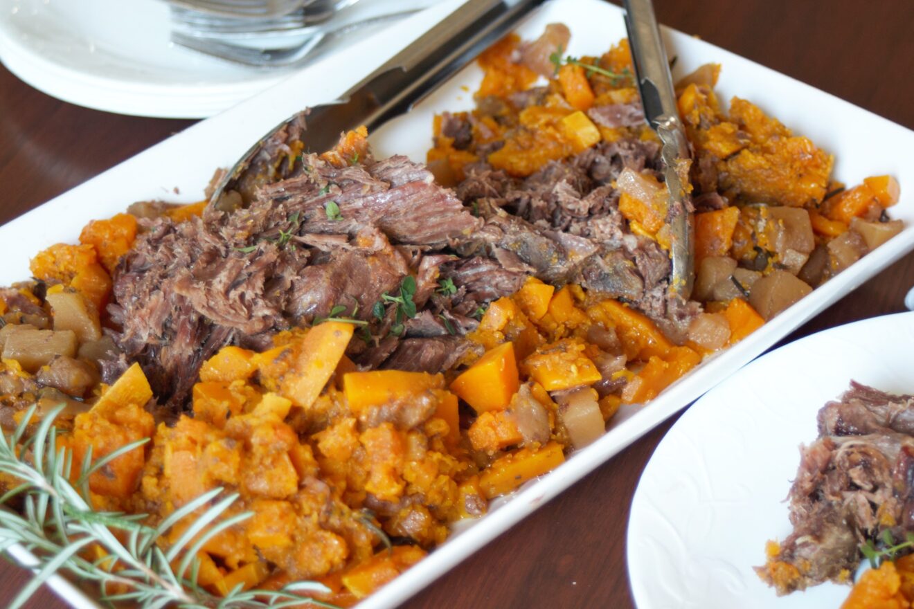 Slow Cooker Pot Roast with Butternut Squash
